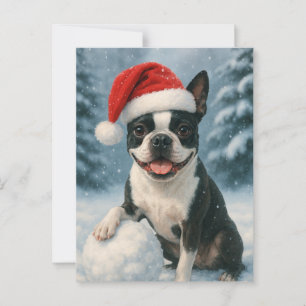 Boston Terrier Vakantie Kaart