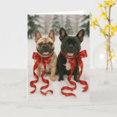 Boston Terrier Vakantie Kaart (Gele Bloem)