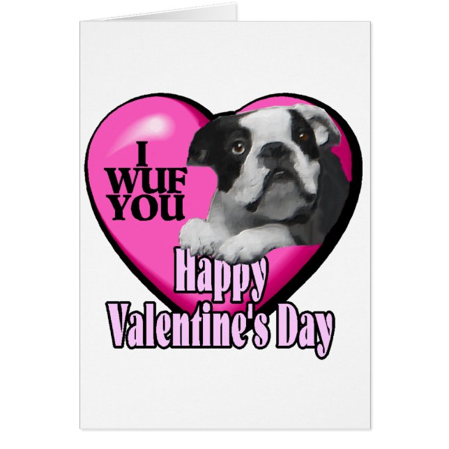 Boston Terrier Valentijnsdag (Voorkant)