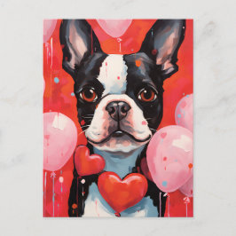 Boston Terrier Valentijnsdag Briefkaart