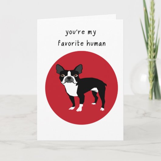 Boston Terrier Valentijnsdag Card Feestdagen Kaart (Voorkant)