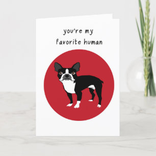 Boston Terrier Valentijnsdag Card Feestdagen Kaart