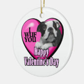Boston Terrier Valentijnsdag Keramisch Ornament (Links)