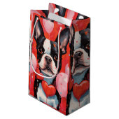 Boston Terrier-Valentijnsdag Klein Cadeauzakje (Achterkant Gekanteld)