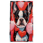 Boston Terrier-Valentijnsdag Klein Cadeauzakje (Voorkant)
