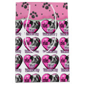 Boston Terrier Valentijnsdag Medium Cadeauzakje (Voorkant)