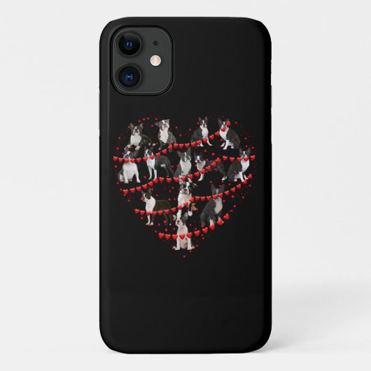 Boston Terrier Valentijnsdag Red Heart Case-Mate iPhone Case (Achterkant)
