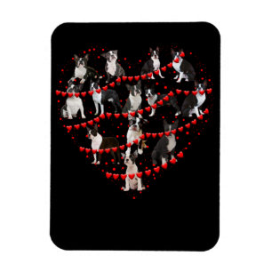 Boston Terrier Valentijnsdag Red Heart Magneet