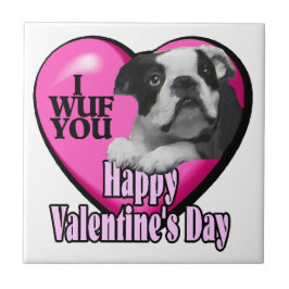 Boston Terrier Valentijnsdag Tegeltje
