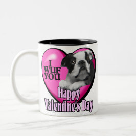 Boston Terrier Valentijnsdag Tweekleurige Koffiemok