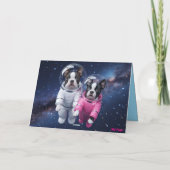 Boston Terrier Valentine Card Feestdagen Kaart (Achterkant)