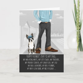 Boston Terrier van de Dog Vaderdag Funny Kaart