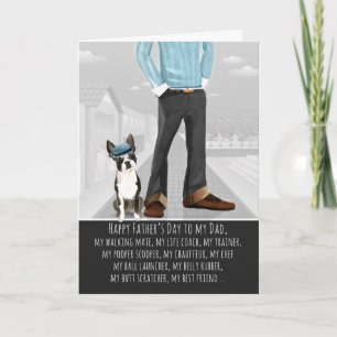 Boston Terrier van de hond Vaderdag Grappig Kaart
