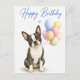Boston Terrier Verjaardag Briefkaart