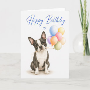 Boston Terrier Verjaardag Kaart