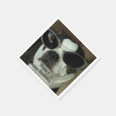 Boston Terrier Verjaardag servetten (Hoek)