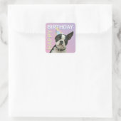 Boston Terrier Verjaardag Sticker (Tas)