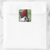 Boston Terrier Vierkante Sticker (Tas)