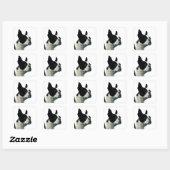 Boston Terrier Vierkante Sticker (Vel)