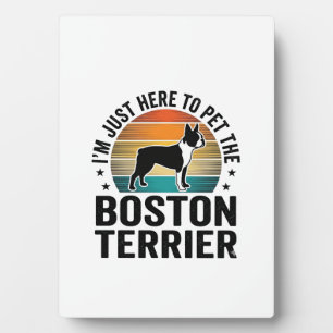 Boston Terrier Vintage Huisdierliefhebber Shirt On Fotoplaat