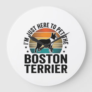 Boston Terrier Vintage Huisdierliefhebber Shirt On Grote Klok