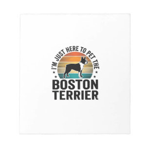 Boston Terrier Vintage Huisdierliefhebber Shirt On Notitieblok