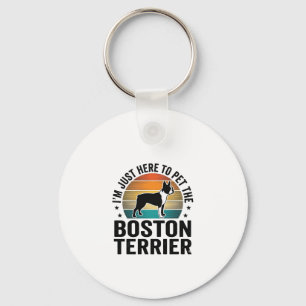 Boston Terrier Vintage Huisdierliefhebber Shirt On Sleutelhanger