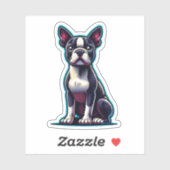Boston Terrier Vinyl Sticker (Vel)