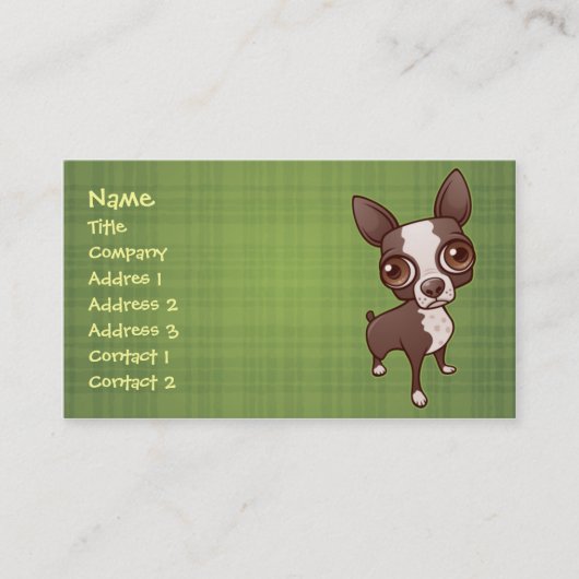 Boston Terrier Visitekaartje (Voorkant)