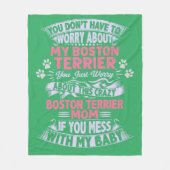 "Boston Terrier" vlootsdeken. Fleece Deken (Voorkant)