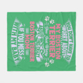 "Boston Terrier" vlootsdeken. Fleece Deken (Voorkant (Horizontaal))