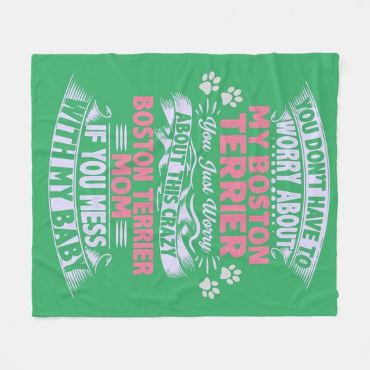 "Boston Terrier" vlootsdeken. Fleece Deken (Voorkant (Horizontaal))
