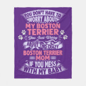 "Boston Terrier" vlootsdeken. Fleece Deken (Voorkant)