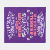 "Boston Terrier" vlootsdeken. Fleece Deken (Voorkant (Horizontaal))
