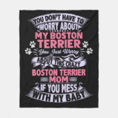 "Boston Terrier" vlootsdeken. Fleece Deken (Voorkant)