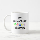 Boston Terrier Wandelingen Ontwerp Koffiemok (Links)