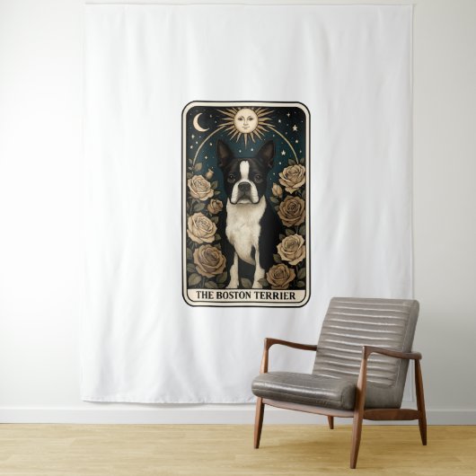 Boston Terrier Wandkleed (In situ)