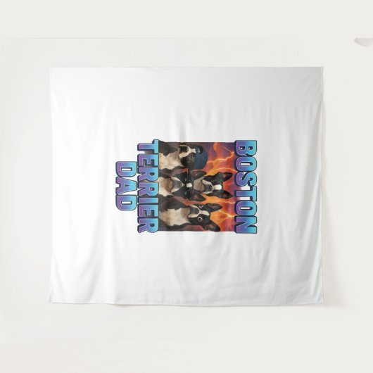 Boston Terrier Wandkleed (Voorkant (horizontaal))