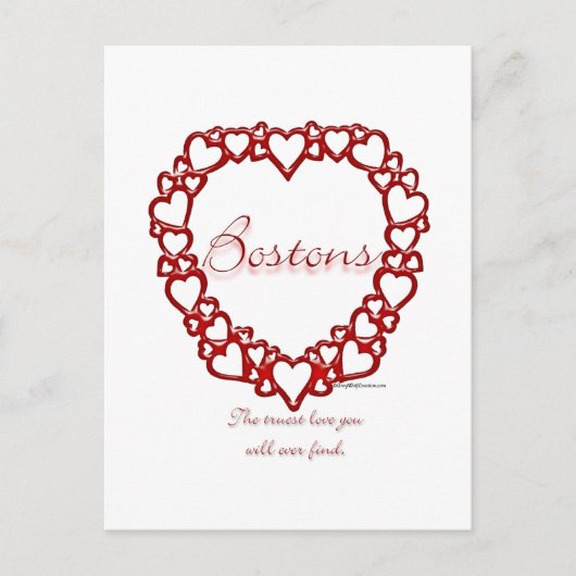 Boston Terrier Ware Liefde Briefkaart (Voorkant)