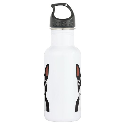 Boston Terrier Water Bottle Waterfles (Achterkant)
