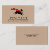 Boston Terrier Wearing Red Winter Scarf Visitekaartje (Voorkant / Achterkant)