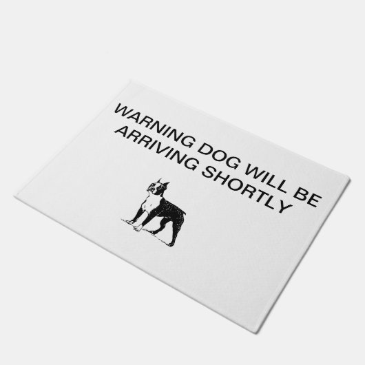Boston Terrier Welcome Mat (Schuin)