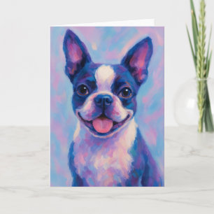 Boston Terrier Wenskaart - Blanco Kaart