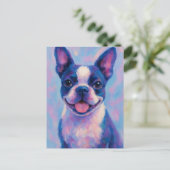 Boston Terrier Wenskaart - Blanco Kaart (Staand voorkant)