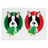 Boston Terrier Whimsical Groot Cadeauzakje (Voorkant)