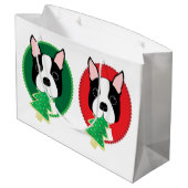 Boston Terrier Whimsical Groot Cadeauzakje (Achterkant Gekanteld)