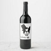 Boston Terrier wijnlabels - Boston Terrier party Wijn Etiket (Voorkant)