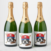 Boston Terrier Wine Sticker Funny Novelty Gift (Flessen)