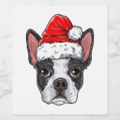 Boston Terrier Wine Sticker Funny Novelty Gift (Enkel label)