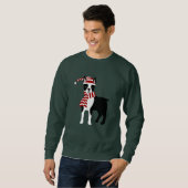 Boston Terrier Winter Long Sleeve Tshirt (Voorkant volledig)